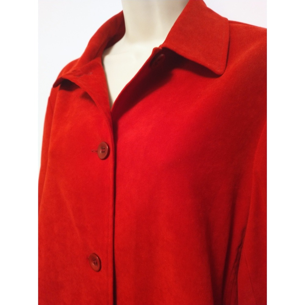 Vintage Harve Benard Red Satin Blazer Jacket Women's Size 10 Classic 90s Career - Picture 6 of 15